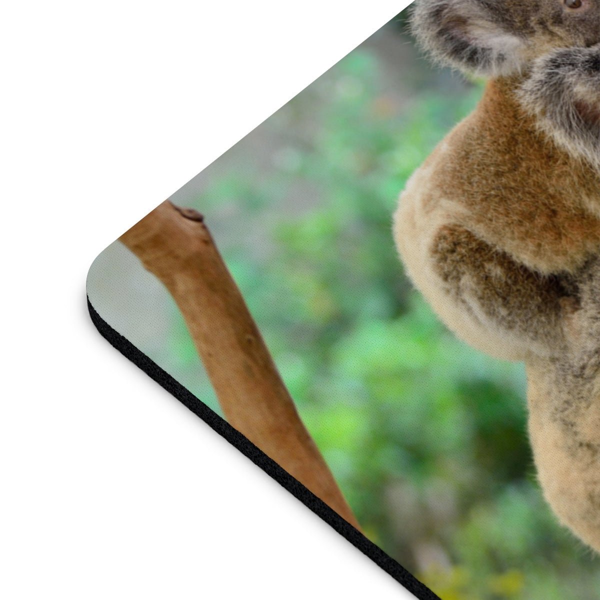 Mom and Baby Koala Bears Mouse Pad - Puffin Lime