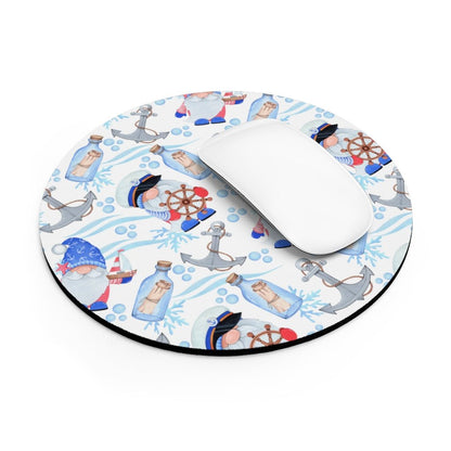 Nautical Gnomes Mouse Pad - Puffin Lime