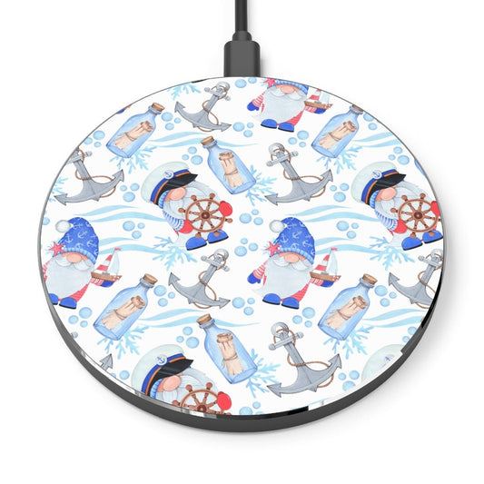 Nautical Gnomes Wireless Charger - Puffin Lime