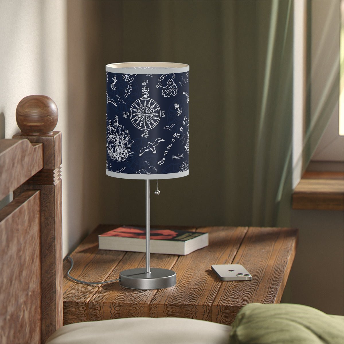 Nautical Pirate Adventures Table Lamp - Puffin Lime