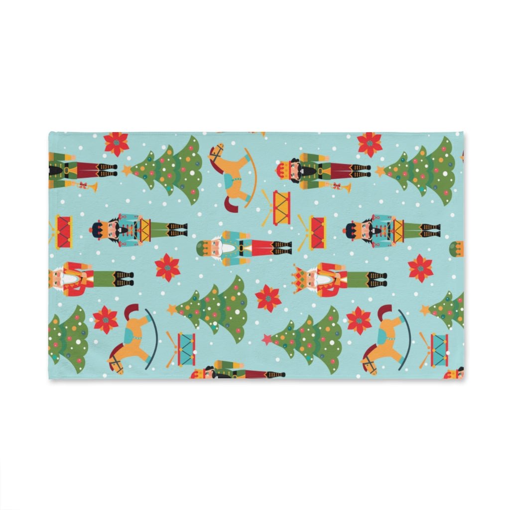 Nutcrackers and Rocking Horses Hand Towel - Puffin Lime