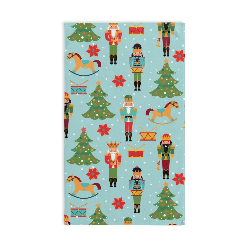 Nutcrackers and Rocking Horses Hand Towel - Puffin Lime