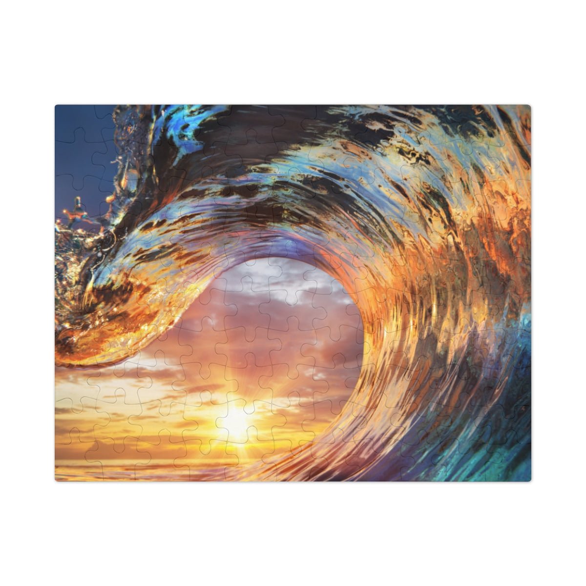 Ocean Wave Jigsaw Puzzle - Puffin Lime