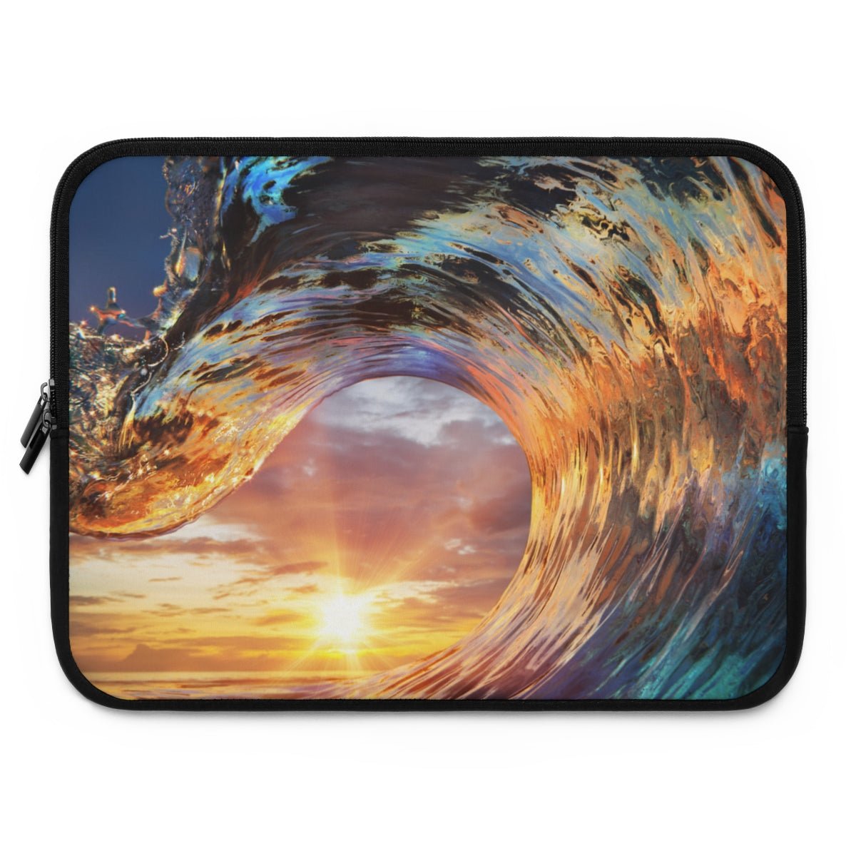 Ocean Wave Laptop Sleeve - Puffin Lime