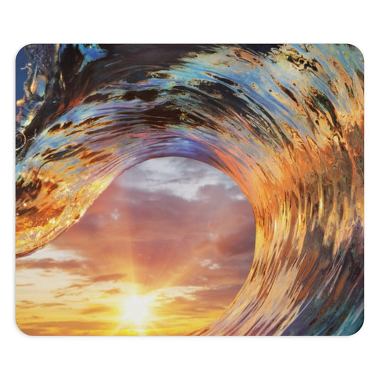 Ocean Wave Mouse Pad - Puffin Lime
