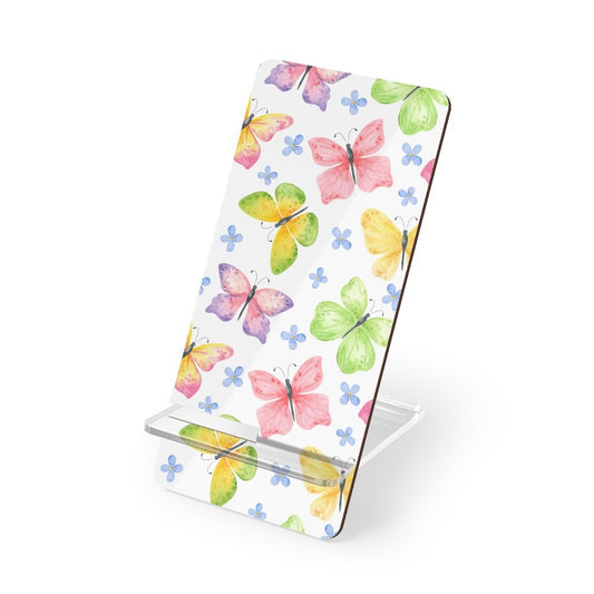 Pastel Butterflies Mobile Display Stand for Smartphones - Puffin Lime