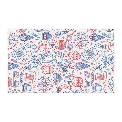 Patriotic America Kitchen Towel - Puffin Lime