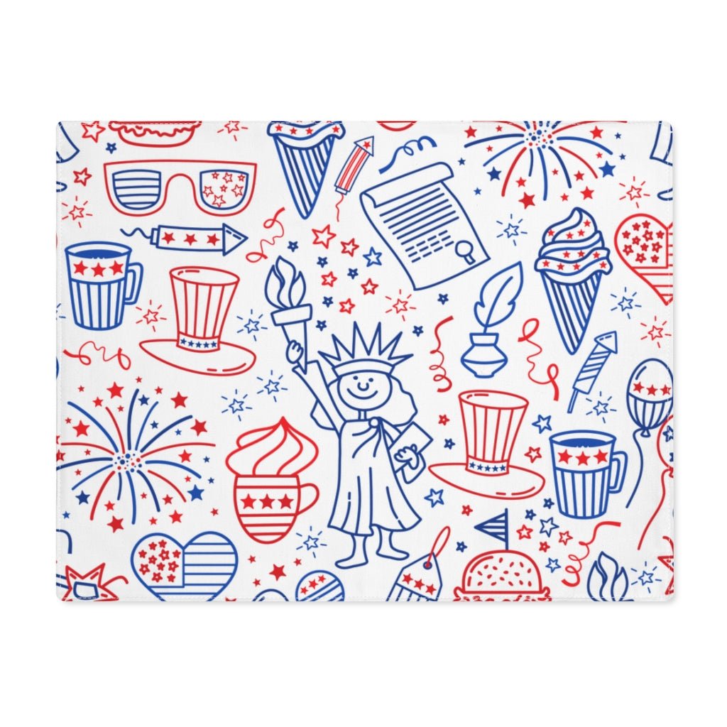 Patriotic America Placemat - Puffin Lime