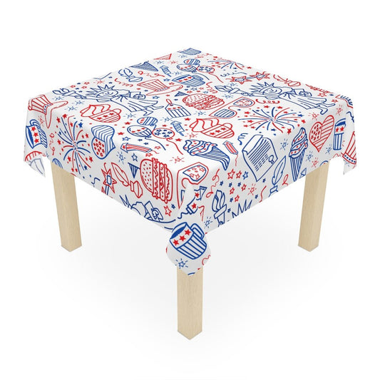 Patriotic America Tablecloth - Puffin Lime