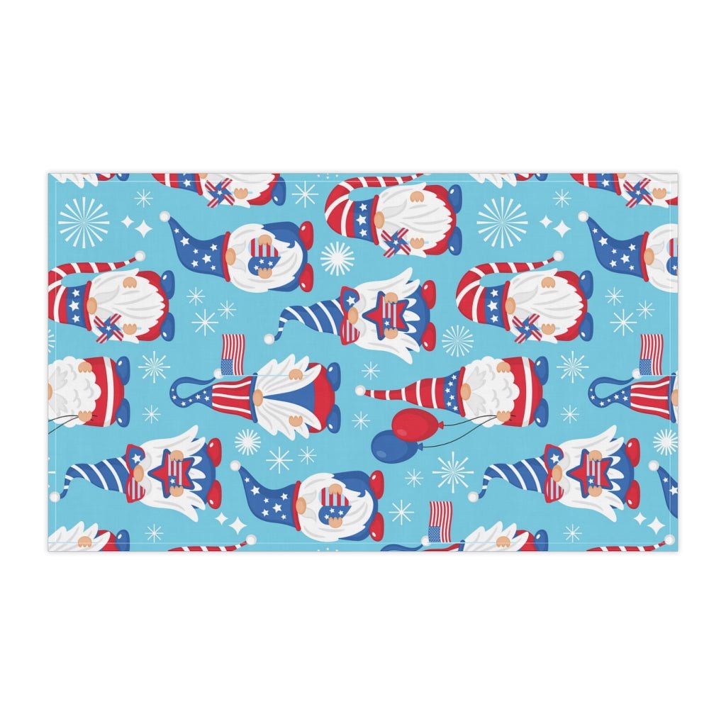 Patriotic Gnomes Kitchen Towel - Puffin Lime