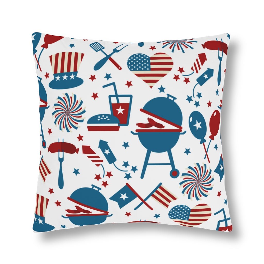 Patriotic Party Outdoor Pillow - Puffin Lime