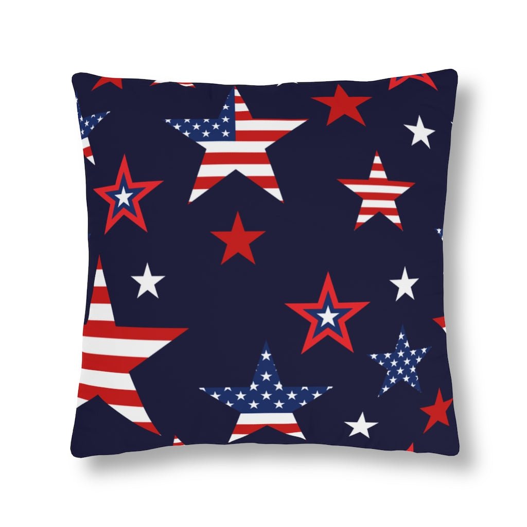 Patriotic Stars Outdoor Pillow - Puffin Lime