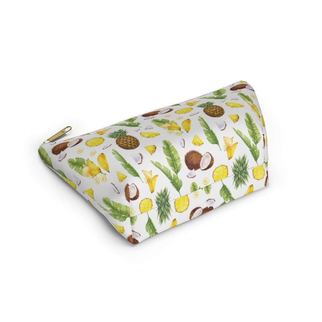 Pineapples and Coconuts Accessory Pouch w T-bottom - Puffin Lime