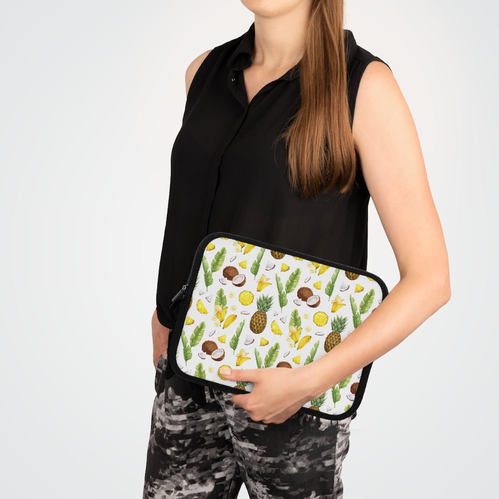 Pineapples and Coconuts Laptop Sleeve - Puffin Lime