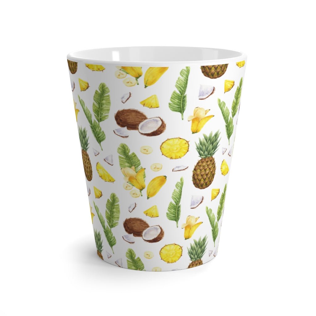 Pineapples and Coconuts Latte Mug - Puffin Lime