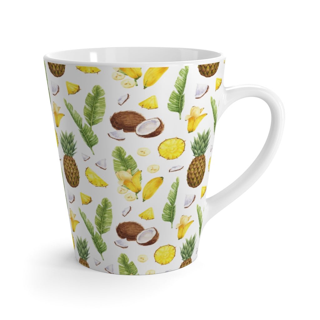 Pineapples and Coconuts Latte Mug - Puffin Lime