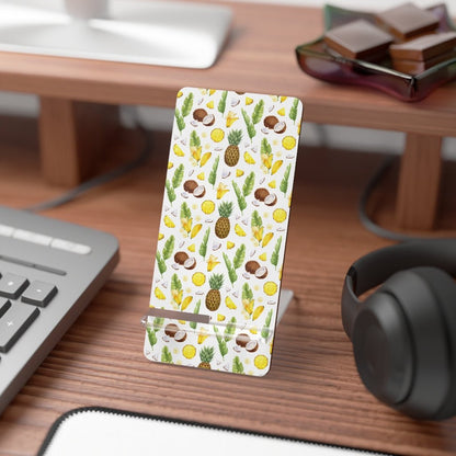 Pineapples and Coconuts Mobile Display Stand for Smartphones - Puffin Lime
