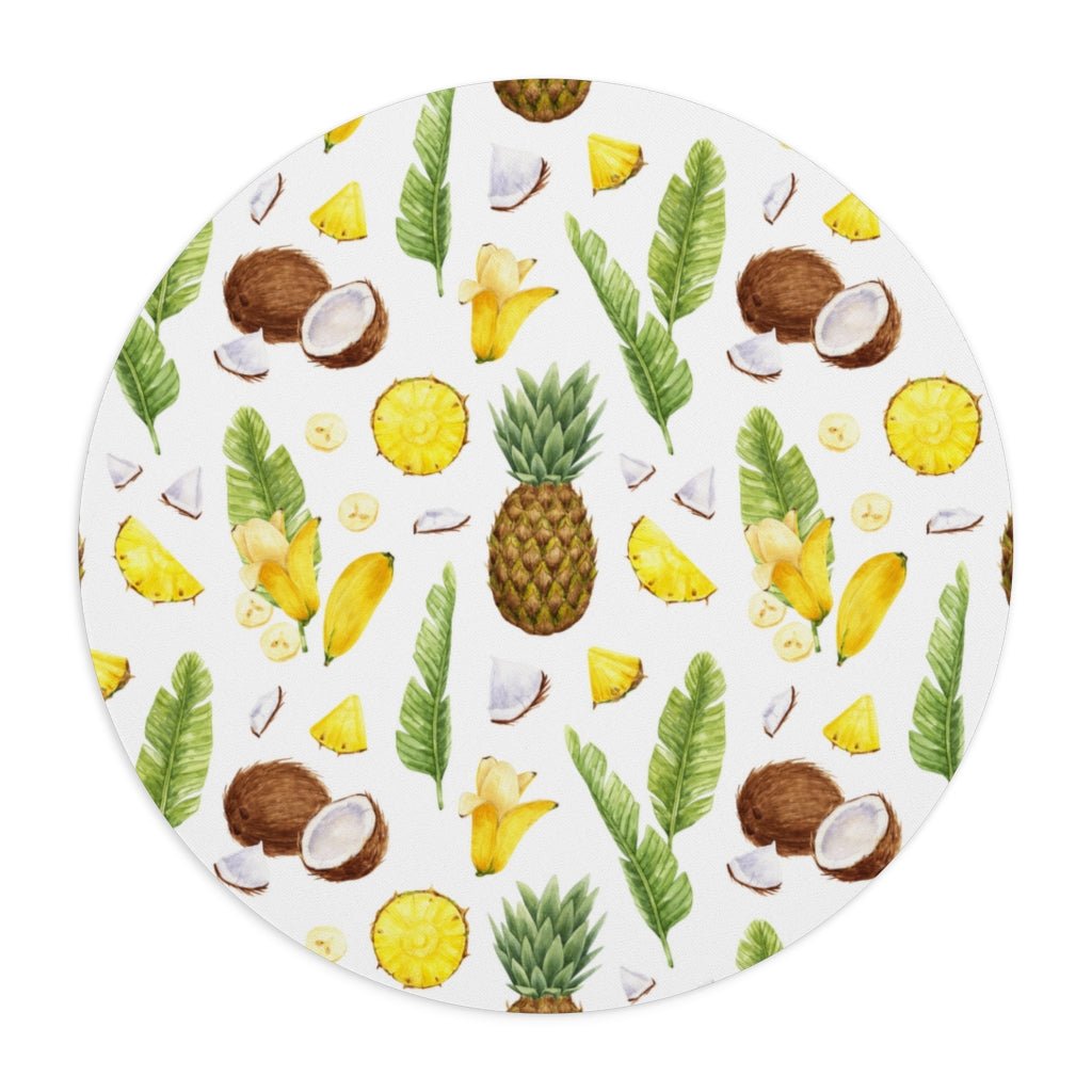 Pineapples and Coconuts Mouse Pad - Puffin Lime
