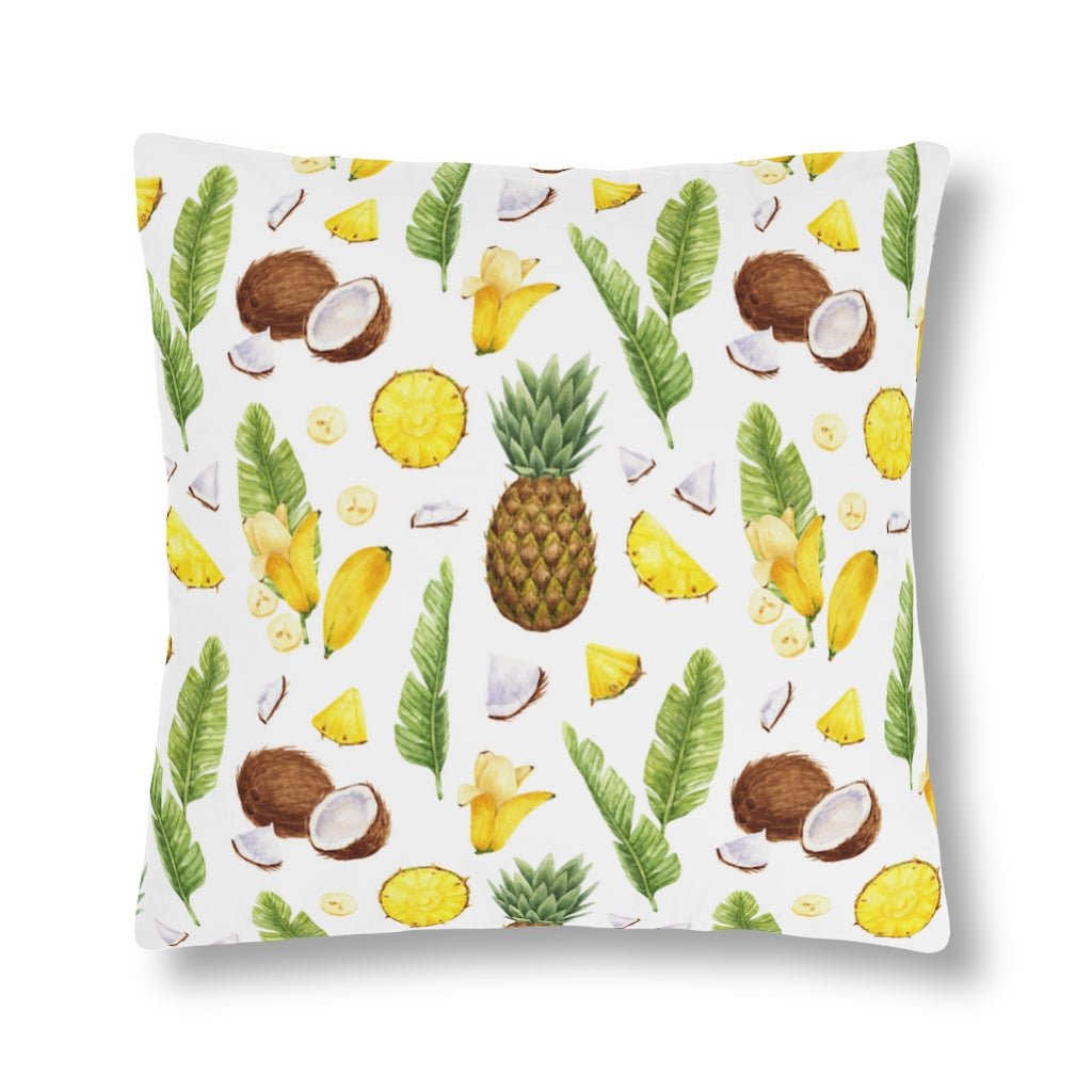 Pineapples and Coconuts Outdoor Pillow - Puffin Lime