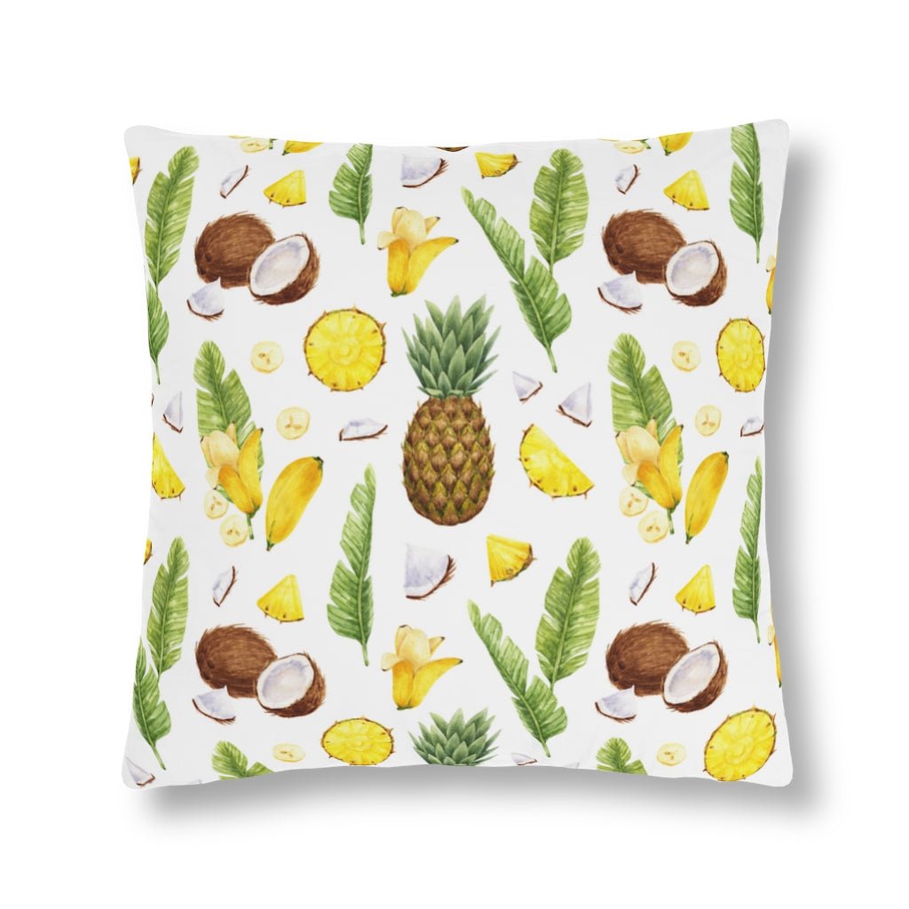 Pineapples and Coconuts Outdoor Pillow - Puffin Lime