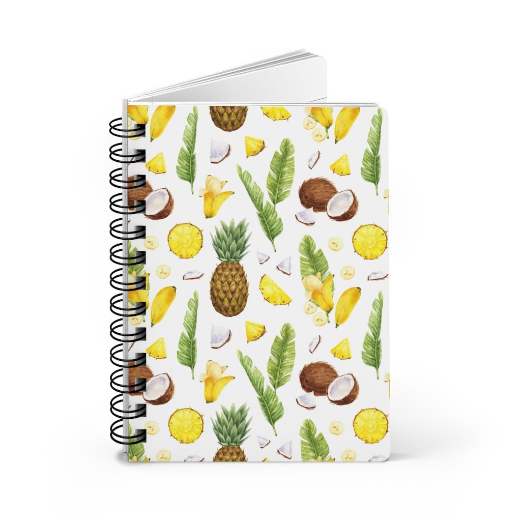 Pineapples and Coconuts Spiral Bound Journal - Puffin Lime