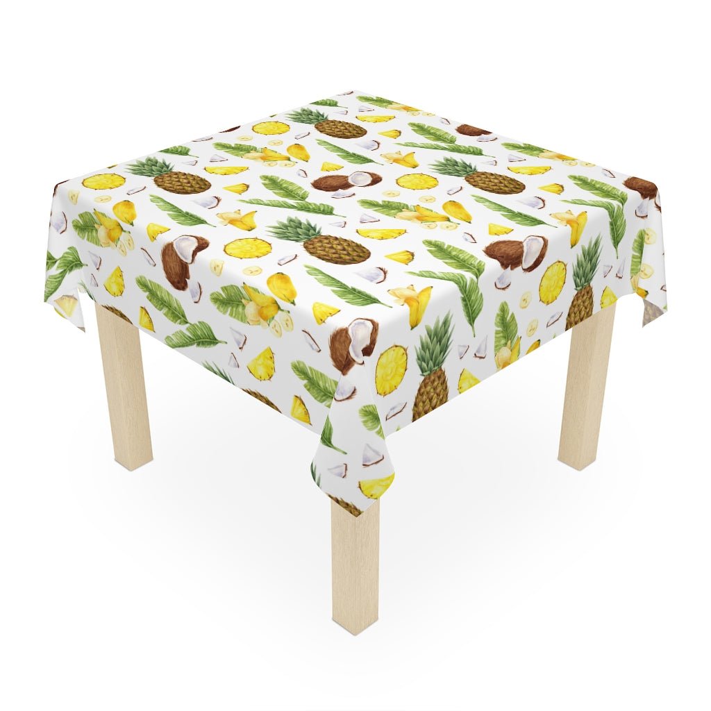 Pineapples and Coconuts Tablecloth - Puffin Lime