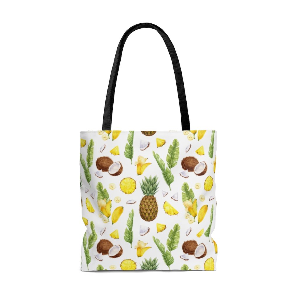 Pineapples and Coconuts Tote Bag - Puffin Lime