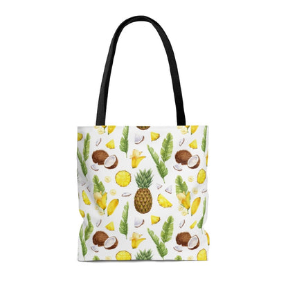 Pineapples and Coconuts Tote Bag - Puffin Lime
