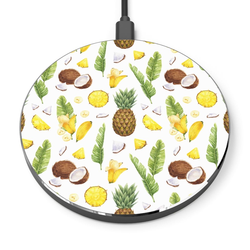 Pineapples and Coconuts Wireless Charger - Puffin Lime