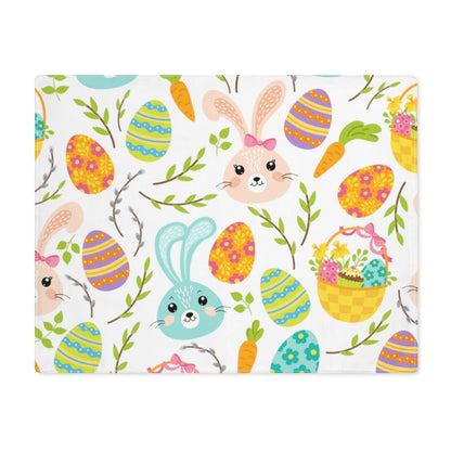 Pink and Blue Easter Bunnies Placemat - Puffin Lime