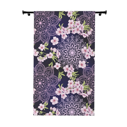 Pink Japanese Blossoms Blackout Window Curtain (1 Piece) - Puffin Lime