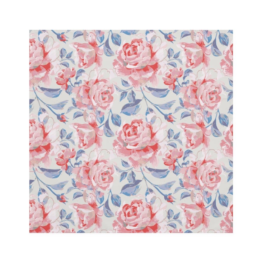 Pink Roses Napkins Set of 4 - Puffin Lime