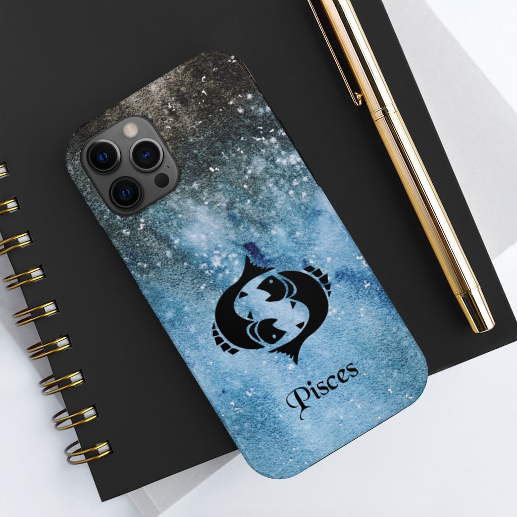 Pisces Zodiac Sign Phone Case - Pisces Birthday Gift - Puffin Lime