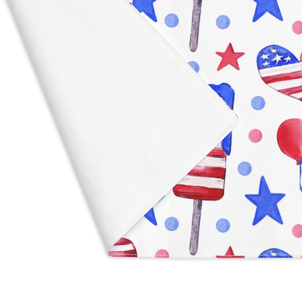 Popsicles and Hearts Placemat - Puffin Lime