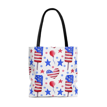 Popsicles and Hearts Tote Bag - Puffin Lime