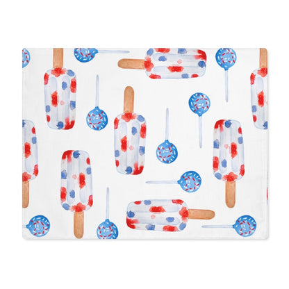 Red and Blue Popsicles Placemat - Puffin Lime