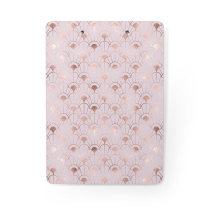Rose Gold Art Deco Clipboard - Puffin Lime