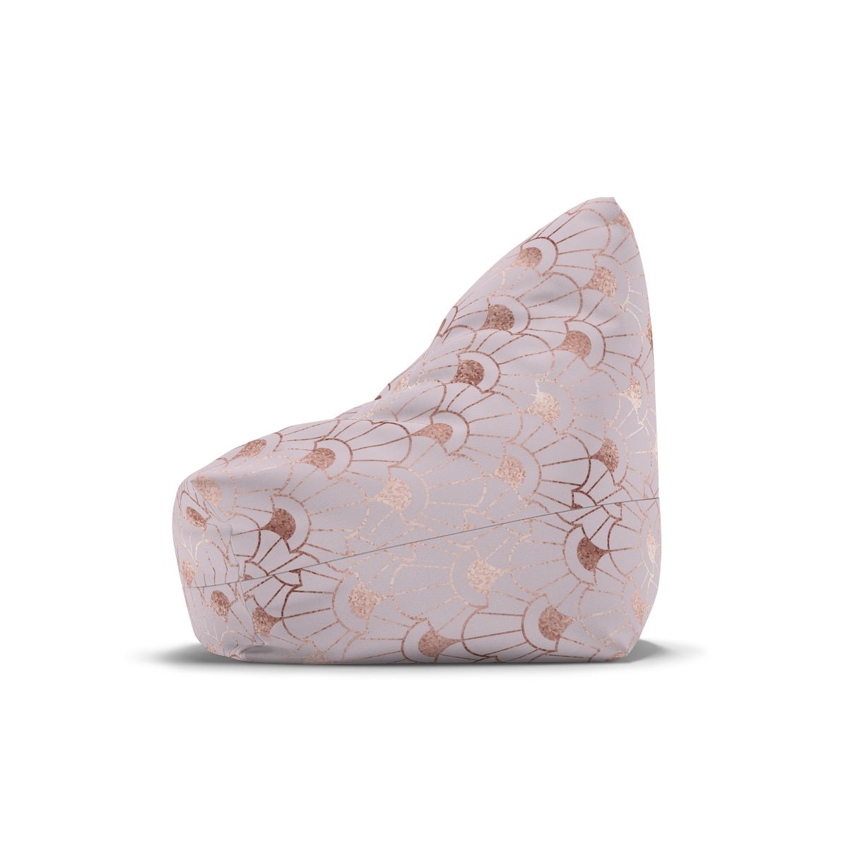 Rose Gold Art Deco Flowers Bean Bag Chair Cover - Puffin Lime