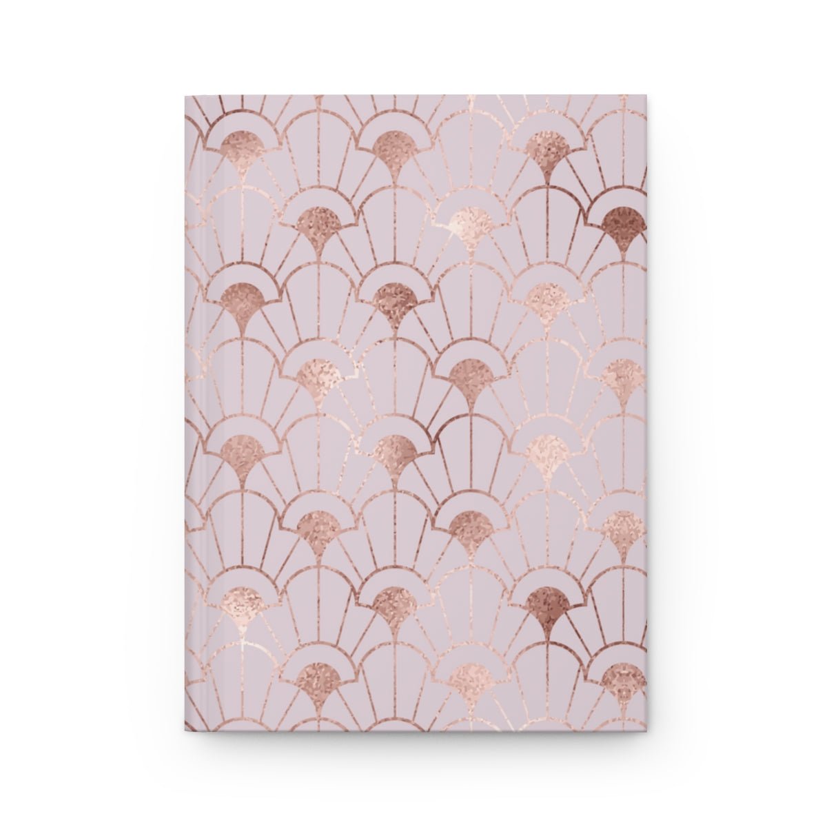Rose Gold Art Deco Flowers Hardcover Journal - Puffin Lime