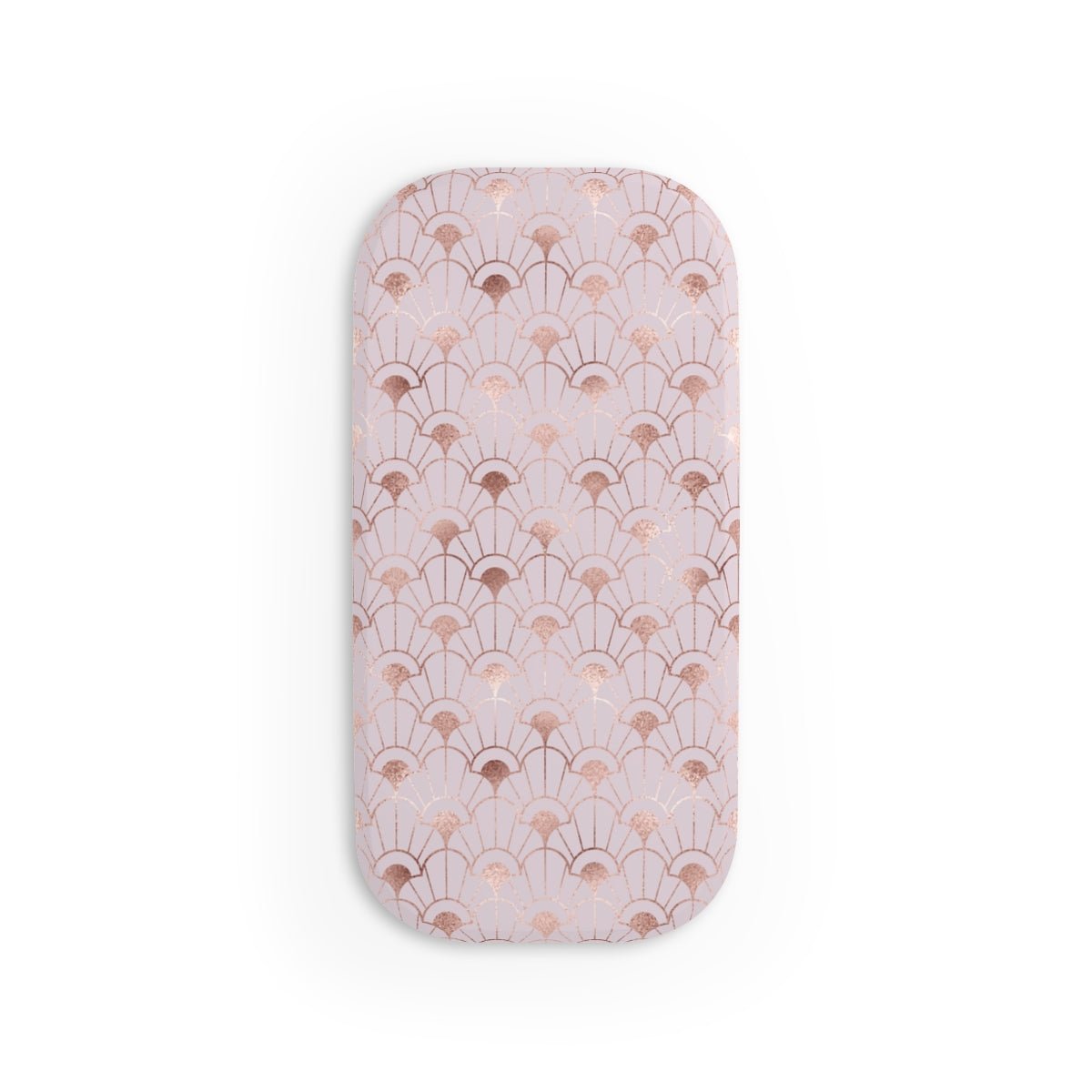 Rose Gold Art Deco Flowers Phone Click-On Grip - Puffin Lime