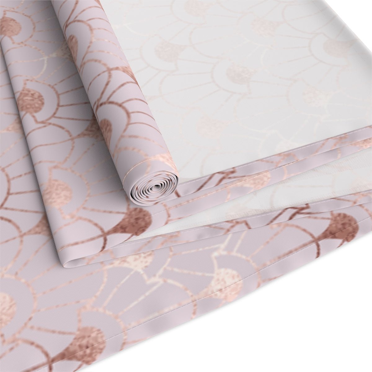 Rose Gold Art Deco Table Runner - Puffin Lime