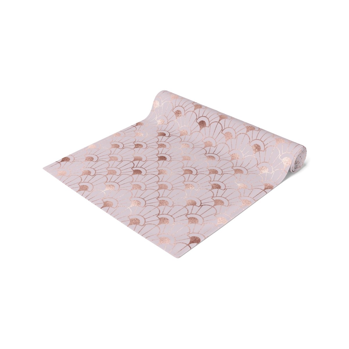 Rose Gold Art Deco Table Runner - Puffin Lime