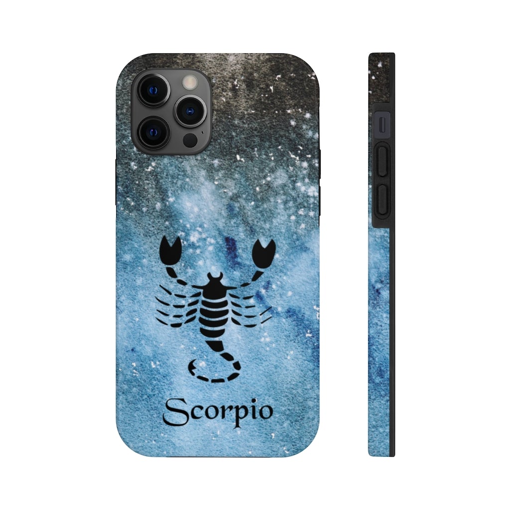 Scorpio Blue and Black Phone Case - Puffin Lime