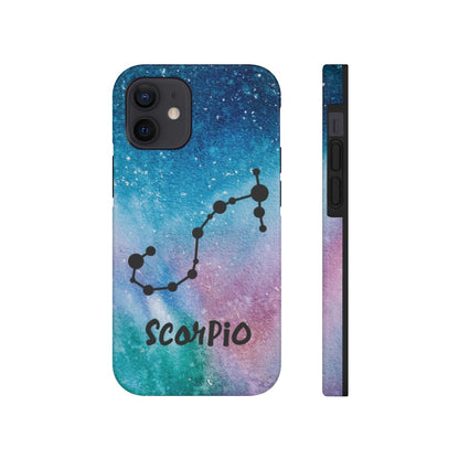 Scorpio Zodiac Blue Green Pink Galaxy Phone Case - Puffin Lime