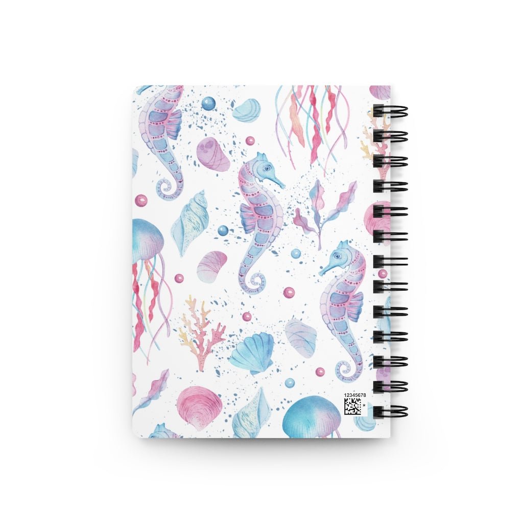 Seashells and Seahorses Spiral Bound Journal - Puffin Lime