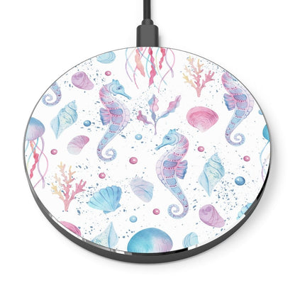 Seashells and Seahorses Wireless Charger - Puffin Lime
