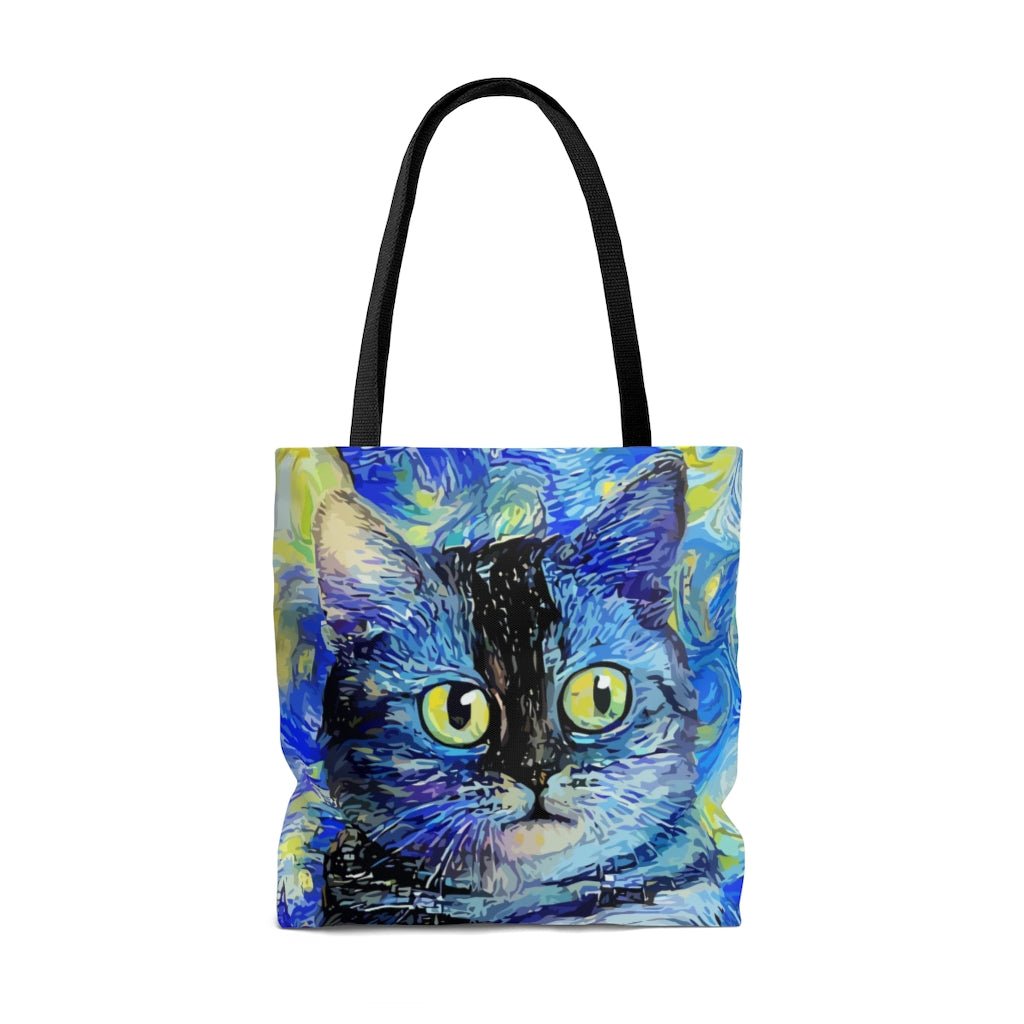 Serious Cat Tote Bag - Puffin Lime
