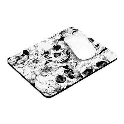 Skulls and Flowers Mouse Pad - Puffin Lime