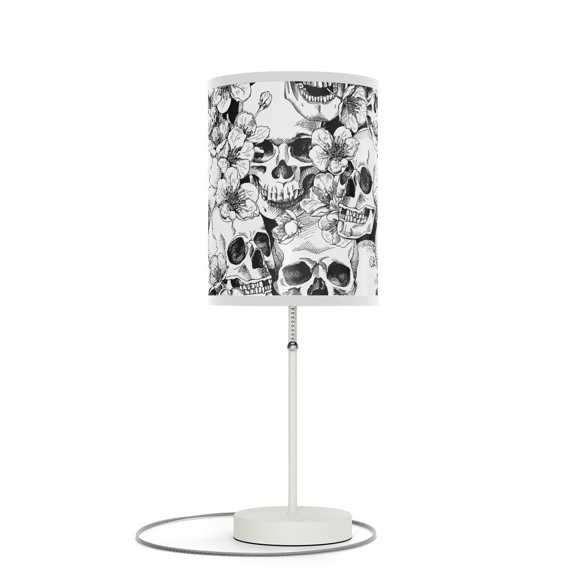 Skulls and Flowers Table Lamp - Puffin Lime