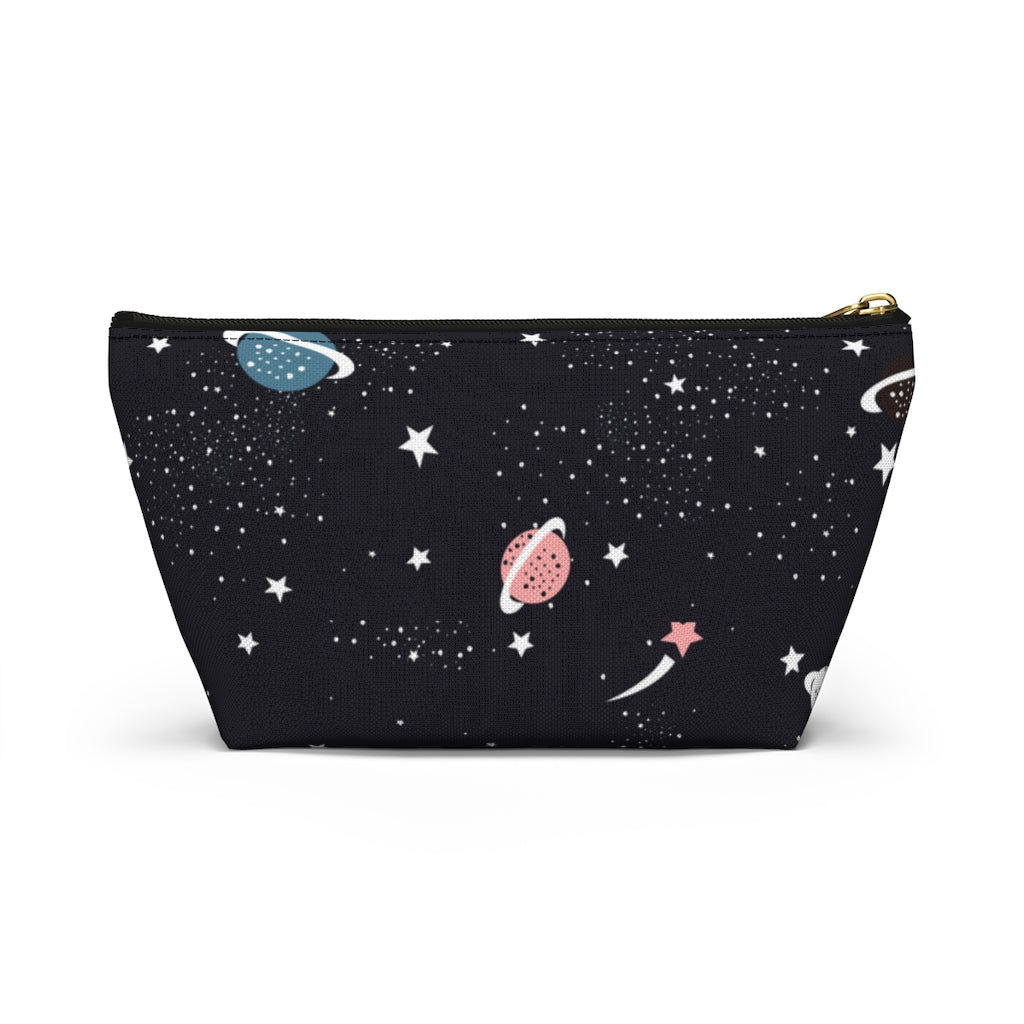 Space Galaxy Accessory Pouch w T-bottom - Puffin Lime